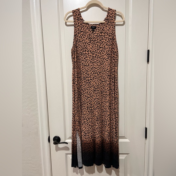 Simply Vera - Vera Wang Leopard Print Sleeveless Dress - Picture 1 of 8
